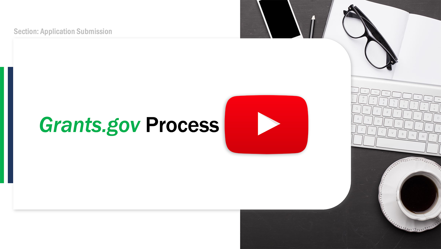 Application in Grants.gov video screenshot