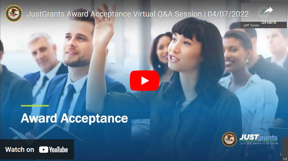 Award Acceptance Virtual Q&A