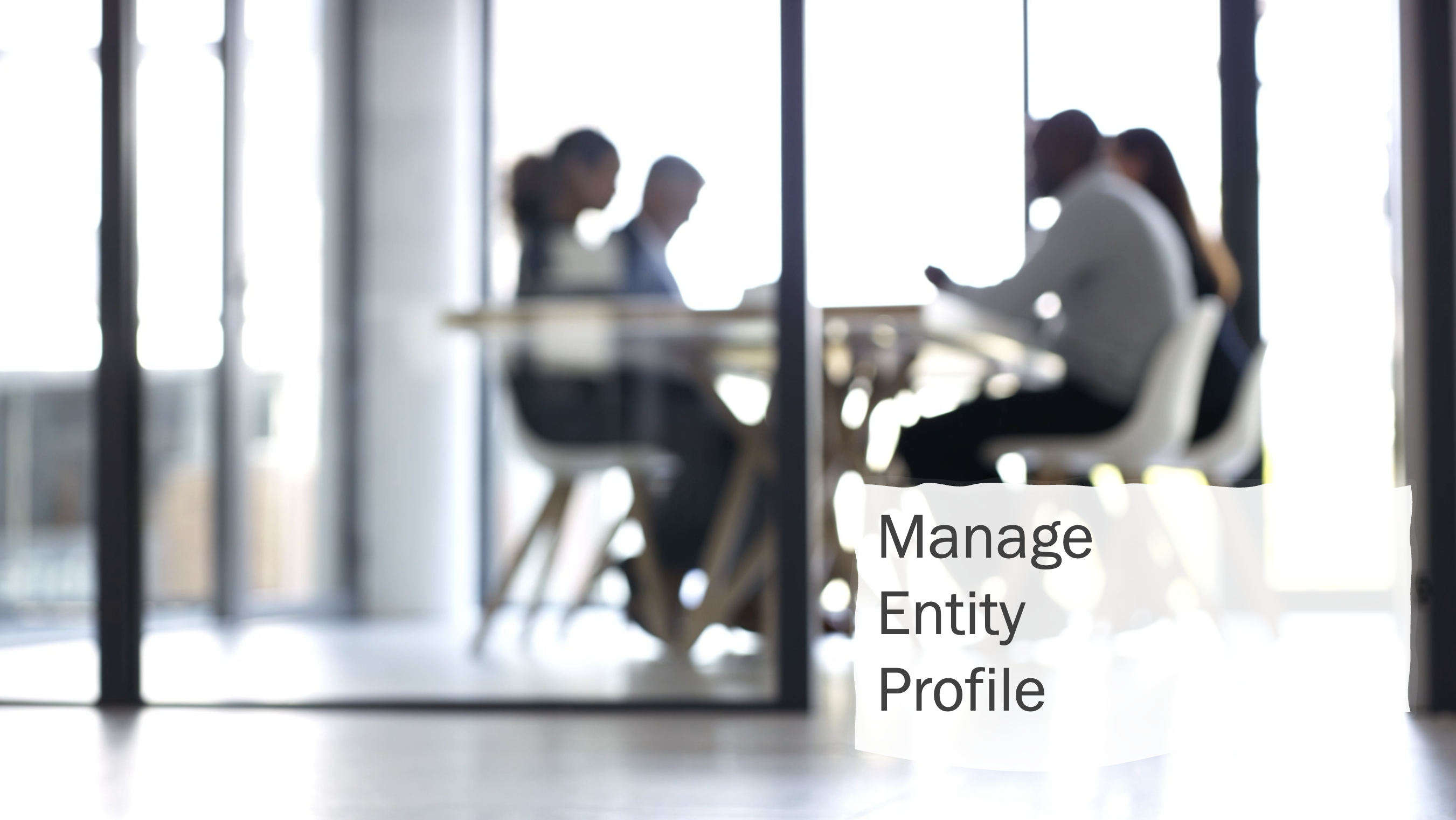 Entity Management: Entity Profile screenshot