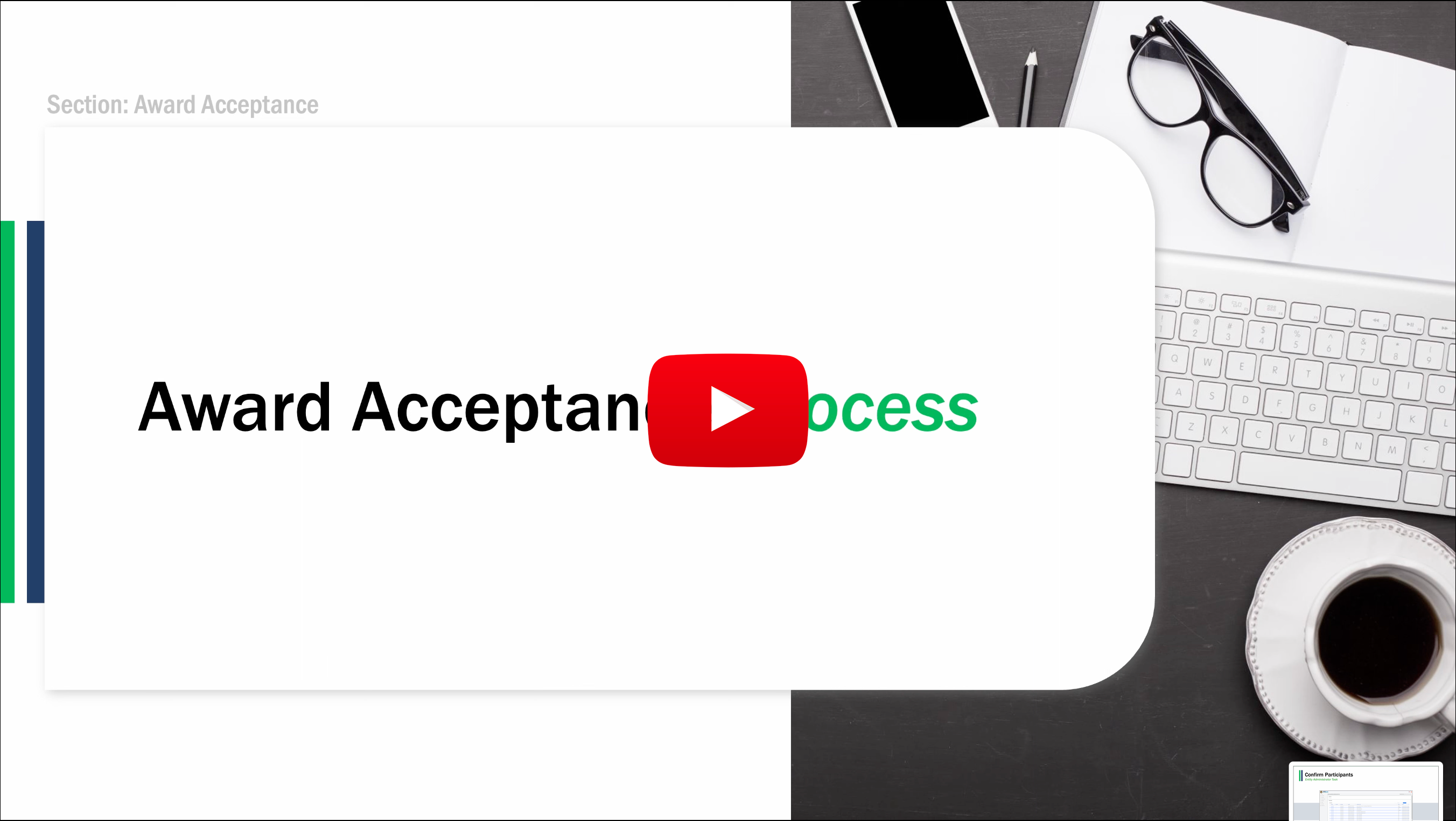 Overview of the Award Acceptance Process