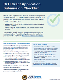 DOJ Grant Application Submission Checklist - December 2025