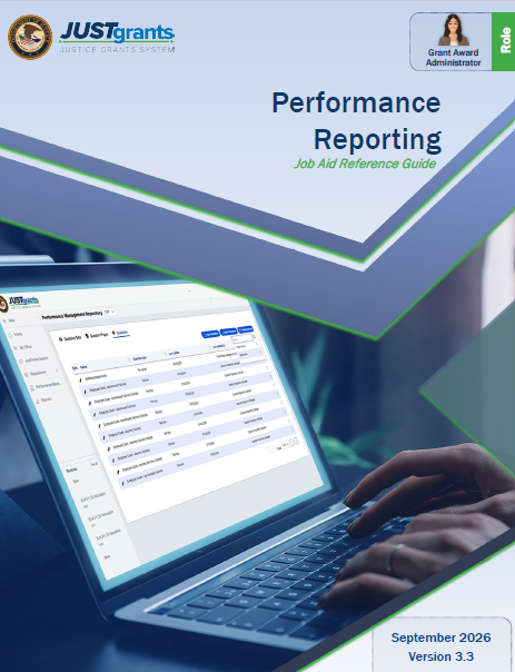 Performance Reporting Job Aid Reference Guide - September 2026, Version 3.3