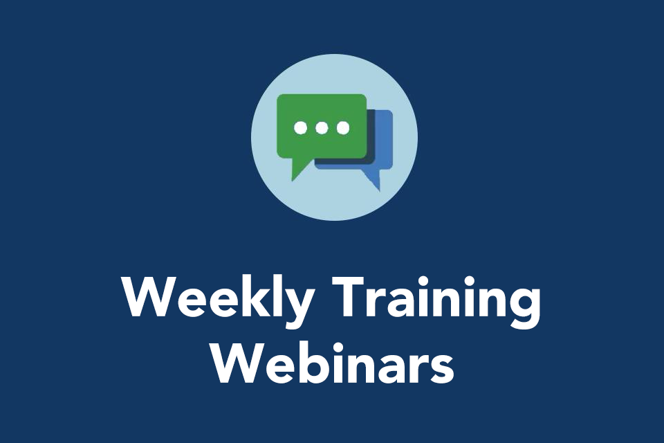 Weekly Training Webinars